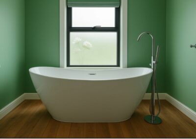 After photo of a new modern free standing bath in ROtherham