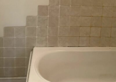 A before photo of an old bathroom in Rotherham before renovation.